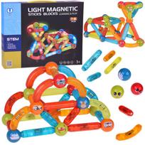 Magnetinis konstruktorius Light, 76 vnt., įvairių spalvų