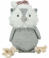Žaislas šuniui, pliušinis Trixie Xmas Owl, 31 cm, pilka sp.