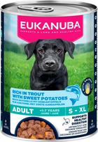 Šlapias šunų maistas Eukanuba, saldžioji bulvė/upėtakis, 0.4 kg