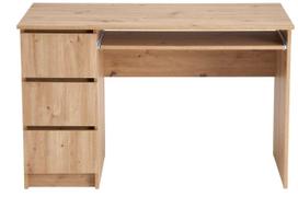 Rašomasis stalas su stalčiais Cino, 120 cm x 50 cm, 77 cm, artisan oak
