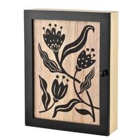 Raktų dėžutė Mondex Stacy, 5.5 x 20 x 26 cm, ruda sp./juoda sp.