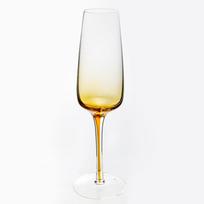 Šampano taurių komplektas Domoletti, stiklas, 0.220 l, 6 vnt., gintarinė geltona sp.