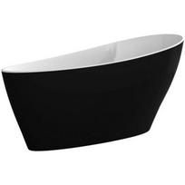 Vonia, laisvai pastatoma Besco Keya, 165 cm x 70 cm x 57 cm, ovalas, balta sp./juoda sp.