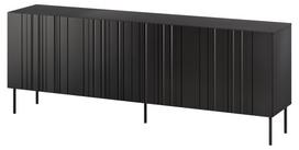 Komoda Isla, juoda sp., 75 cm x 200.5 cm x 40 cm