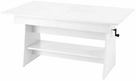 Kavos staliukas Erika, balta sp., 120 - 160 cm x 70 cm x 61 - 72 cm
