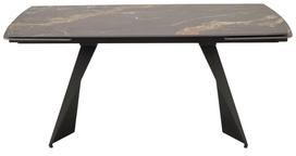 Valgomojo stalas išskleidžiamas Armani, juoda sp./marmuro sp., 165 - 241 cm x 90 cm x 77 cm
