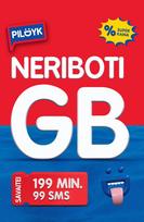 Pildyk pakuotė neriboti GB sav.