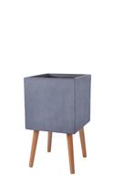 Gėlių vazonas Domoletti LT24784T-2S, keramika/molis, Ø 30 cm, pilka sp.