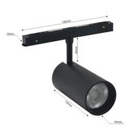 Šviestuvas bėginei sistemai Modoled Magnetic MLP1044M, LED, 3000 - 6000 °K, 1 x 20 W, juoda sp.