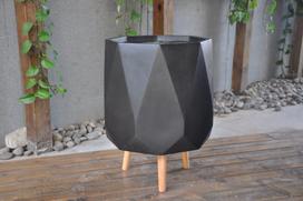 Gėlių vazonas Domoletti LT14522T-2S, keramika/molis, Ø 31.5 cm, antracito sp.