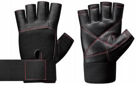 Treniruočių pirštinės Body Sculpture Leather Gloves, juoda sp., L
