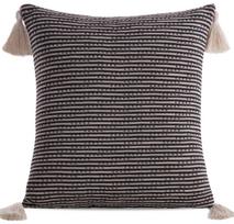 Dekoratyvinės pagalvėlės užvalkalas Boho JJQ-09, juoda sp./smėlio sp., 45 cm x 45 cm