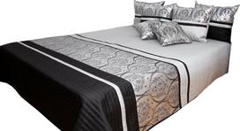 Lovatiesė NM29-T, sidabro sp./juoda sp./pilka sp., 170 cm x 210 cm