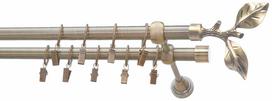 Karnizo komplektas Karpol Eliza Twig, 150 cm, Ø 16 mm, antikinio aukso