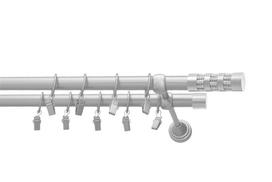 Karnizo komplektas Karpol Eliza Crystal Cylinder, 400 cm, Ø 16 mm, matinė chromo sp.