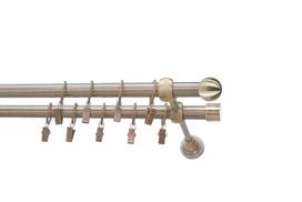 Karnizo komplektas Karpol Eliza Ball, 250 cm, Ø 16 mm, antikinio aukso sp.