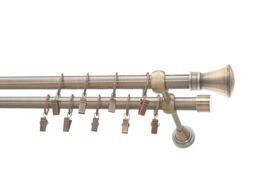Karnizo komplektas Karpol Eliza Monaco, 400 cm, Ø 16 mm, antikinio aukso