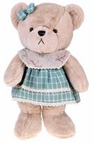 Pliušinis žaislas meška Vintage Zosia, smėlio ruda sp./žalia sp., 58 cm