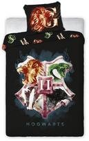 Vaikiškas patalynės užvalkalų komplektas Harry Potter POW-156, mėlyna sp./juoda sp./raudona sp., 160 x 200 cm