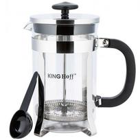 Kavinukas French Press King Hoff 4838, 0.8 l, skaidri sp./sidabro sp.
