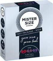 Prezervatyvai Mister Size Wide Test Package, 60 - 69 mm, 3 vnt.