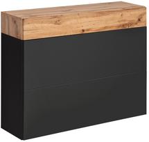 Prieškambario spinta ASM Easy 09, ruda sp./juoda sp., 30 cm x 100 cm x 80 cm