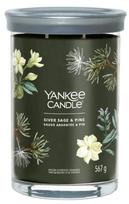 Žvakė, aromatinė Yankee Candle Signature Silver Sage & Pine, 60 - 100 h, 567 g, Žalia sp.