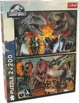 Dėlionė 2in1 Trefl Jurassic Word 13316, 27.5 cm x 41 cm, 400 vnt., įvairių spalvų