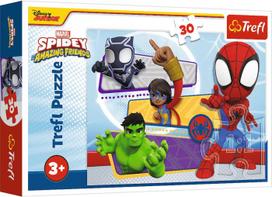 Dėlionė Trefl Brave SpiderMan 18322, 20 cm x 27 cm, 30 vnt., įvairių spalvų