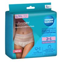 Kelnaitės po gimdymo Canpol Babies Ultra Dry, balta sp., -, L/XL, 5 vnt.