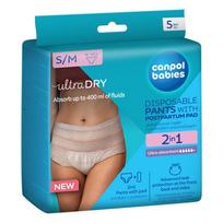 Kelnaitės po gimdymo Canpol Babies Ultra Dry, balta sp., -, S/M, 5 vnt.
