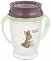 Vaikiškas puodelis Lovi 360 Night & Day, 250 ml, 9 mėn., plastikas, balta sp.