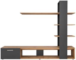 Sekcija ASM ECO WTZ EC, ąžuolo sp./juoda sp., 35 cm x 190 cm x 152 cm