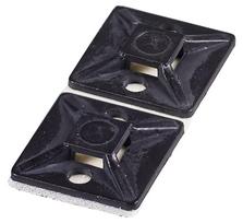 Kabelių dėtuvė Haupa Self Adhesive Sockets 262163, 28 x 28 mm, 100 vnt., juoda sp.