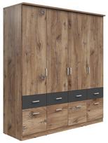 Spinta Brando 4, grafito sp./flagstaff oak dark sp., 58 cm x 181 cm x 199 cm