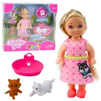 Lėlė su priedais Lean Toys Kaibibi My Pet Puppies And Accessories, 12 cm, įvairių spalvų