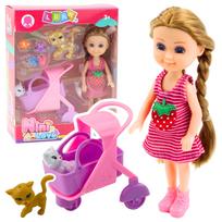 Lėlė su priedais Lean Toys Nini Love Lovely Pets, 14 cm, įvairių spalvų
