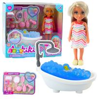 Lėlė su priedais Lean Toys Ankiki Take A Bath, 13 cm, įvairių spalvų