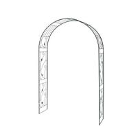 Augalo atrama Garden Center, 135 cm x 37 cm, 224 cm, metalas