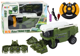 Rc kombainas Lean Toys Farm Tractor, žalia sp.
