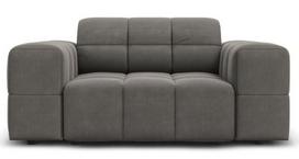 Krėslas Micadoni Home Jennifer Velvet, šviesiai pilka sp., 124 cm x 102 cm x 70 cm
