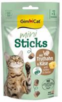 Skanėstas katėms Gimcat Mini Sticks With Turkey & Cheese, kalakutiena, 0.050 kg