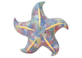 Pliušinis žaislas jūrų žvaigždė, mėlyna sp., 45 cm