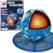 3D dėlionė Magic Puzzle Earth Structure, 25 cm x 25 cm, 50 vnt., įvairių spalvų