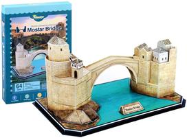 3D dėlionė Mostar Bridge, 41 cm x 24.5 cm, 64 vnt., įvairių spalvų