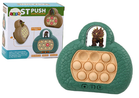 Elektroninis žaidimas dinozauras Lean Toys Pop It, 13.5 cm, žalia sp.