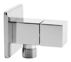 Dekoratyvinis kampninis ventilis Ferro quadro Z293, kampinis, vandens sąnaudų reguliavimui, g1/2", 3/8''