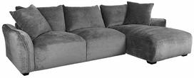 Kampinė sofa Home4you Divi, pilka sp., dešininė, 284 x 162 cm x 83 cm