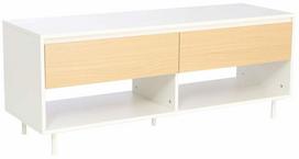TV staliukas Home4you Herta, balta sp./medžio sp., 120 cm x 40 cm x 48 cm
