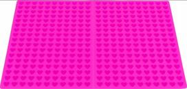 Silikoninė kepimo forma Trixie Hearts, rožinė sp., 38 cm x 28 cm